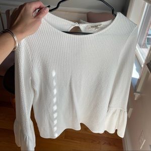 White long sleeve top by Anthropologie